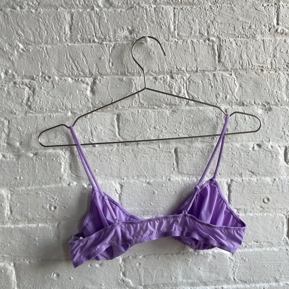 Weekday Lilac Purple Sheer Triangle Bra Bralette Medium M / 34 B Cute Lingerie - Picture 2 of 5